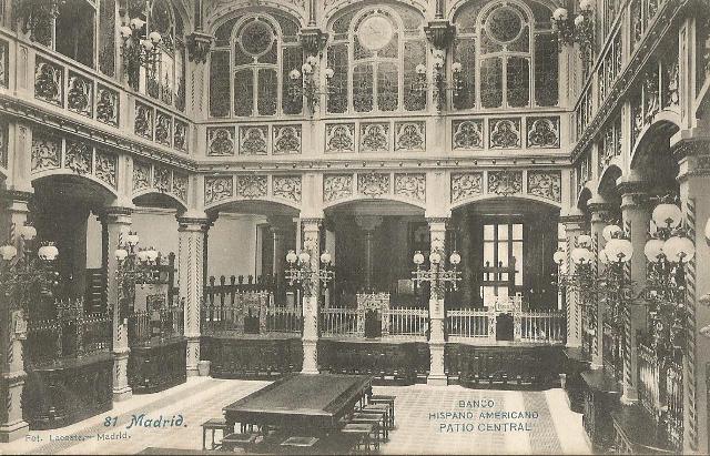 Banco Hispano Americano-Patio de Operaciones 1906