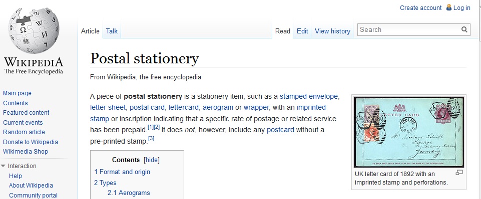 wikipedia ingles enteros postales